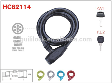 HC82114 bike bicycle coiling 6' cable lock