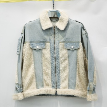 Comfortable Fleece Denim Jacket For Warmth