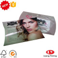 Cosmetic gift packaging pillow box with logo