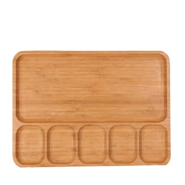 Bamboo Food Divider Plate - Wholesale Price for Restaurant Kitchen Use