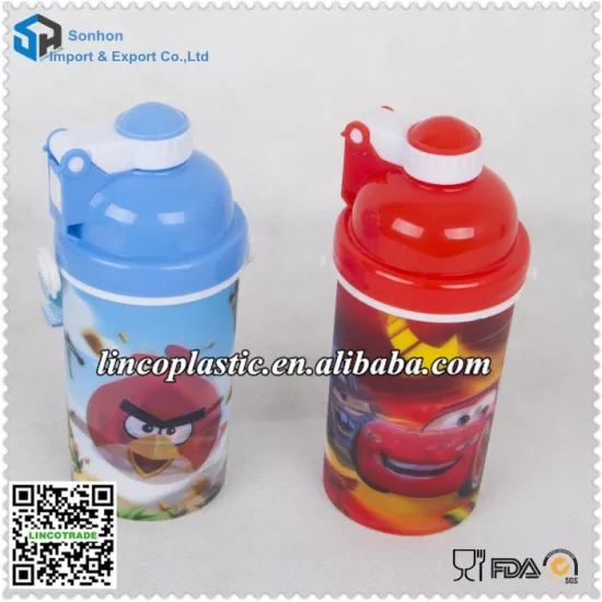 Hot!!! 3D lenticular 500ml plastic cup with lid and straw