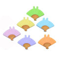 Cute Resin Fan σχήμα καρδιάς Chocalate Tiny Crab Caookies Flatback Cabochons for Drop Earrings Hair Clips Making Art &amp; Collectible