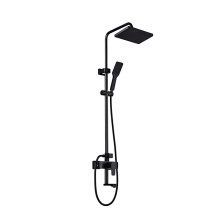 Black Rainfall Overhead Shower Set with Hand Shower