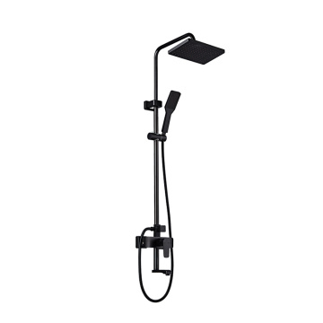 Black Rainfall Overhead Shower Set with Hand Shower