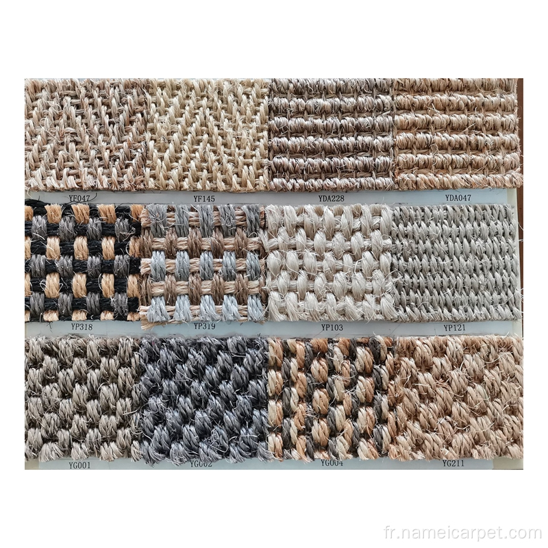 Tapis de mur de sisal en fibre naturelle au mur