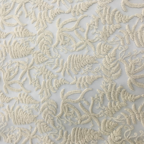 Garment Cotton Yarn Embroidery On Nylon Mesh