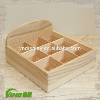 Wood Tea Tray , Tea Display Rack , Compartment Tray