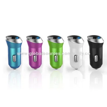 OEM Best Quality USB In-car Charger for iPhone/iPad, CE/RoHS/FCC Certified, with Fireproofing ShellNew