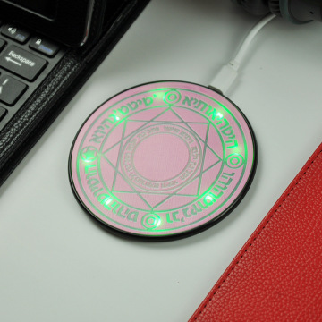 Cross-border ABS Plastic Painting Design for Magic Circle 10W Fast Charging Luminous Wireless Charger