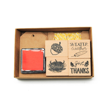 Thanksgiving Rubber Stamp Gift Set with Ink Pad: The Perfect Festive Crafting Tool