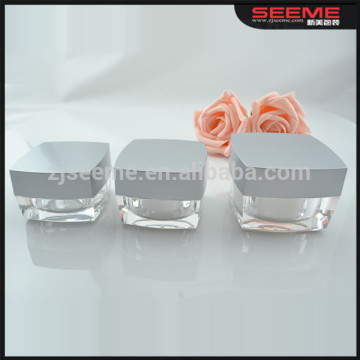 classical square cosmetic acrylic jar 50ml empty acrylic contianers