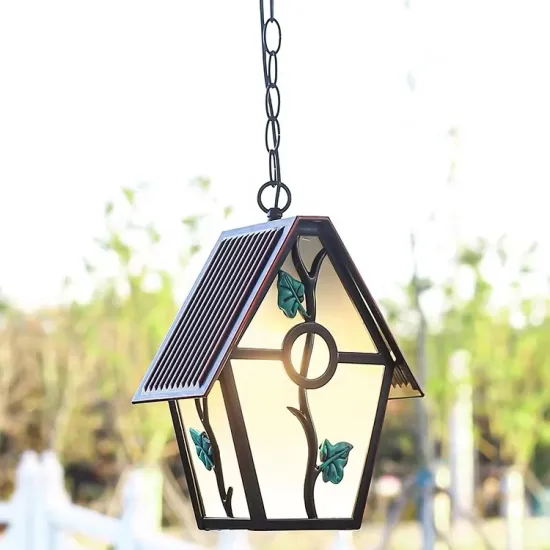 Industrial Aluminum Glass Antique Waterproof LED Outdoor Pendant Light