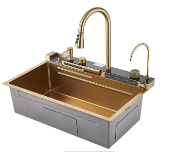 Golden Nano SUS 304 Αυτόματο πλυντήριο κυπέλλου με ψηφιακή οθόνη και βρύσες διπλής καταρράκτη