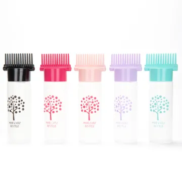 Professional Hair Dye Application Tools: Hair Coloring Bottle and Scalp Oil Applicator Comb