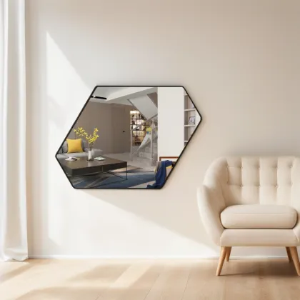 Creative parallel octagonal decorative mirror