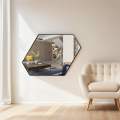 Espelho decorativo octogonal paralelo criativo