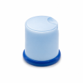 24/410 Tapa superior de disco de plástico azul claro con faldón