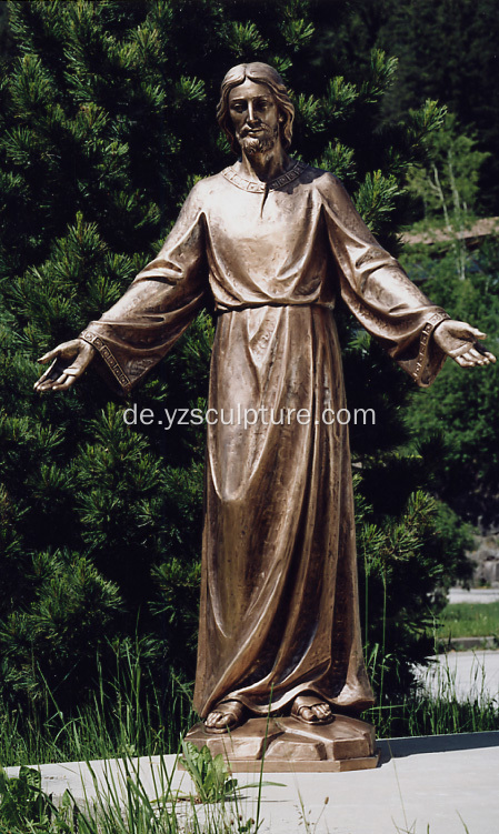 Garten in Lebensgröße Bronze Statue von Jesus