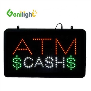Genilight Indoor LED ATM Cash Sign with Adapter and Hang Chain