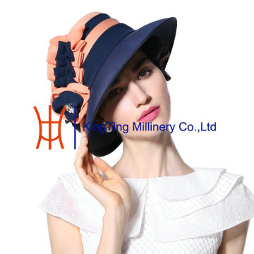 Multicolor Women Chiffon Hats Ladies Formal Designer Summer Hats Wholesale
