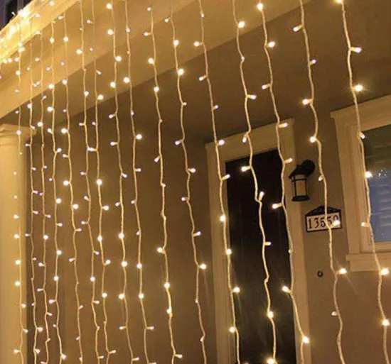 Safety Indoor Outdoor 900 LED 9M*3M  220V 110V Christmas Wedding Party Decorations Fairy String Curtain Lights