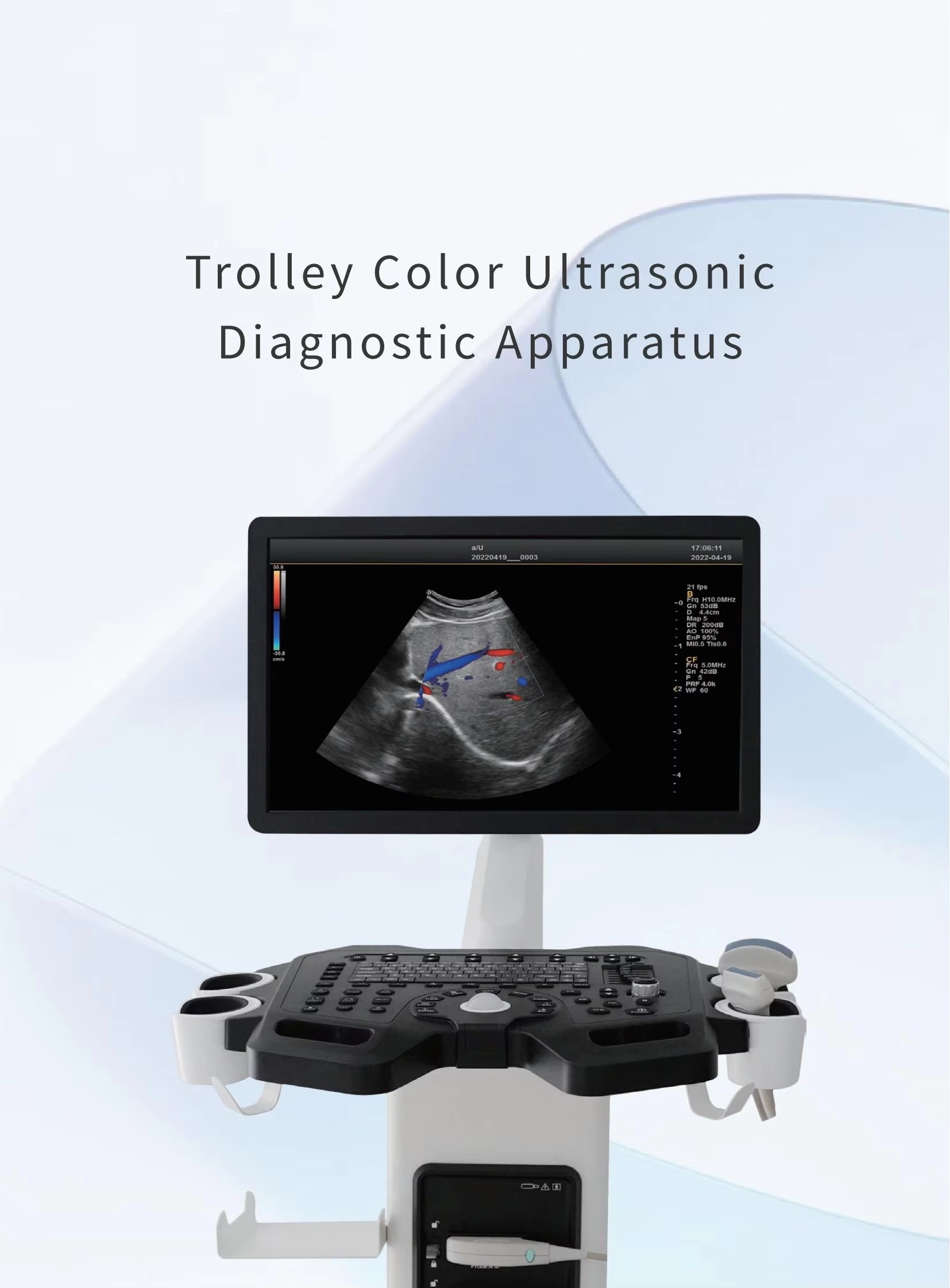 Trolley Color Doppler Ultrasound Scanner