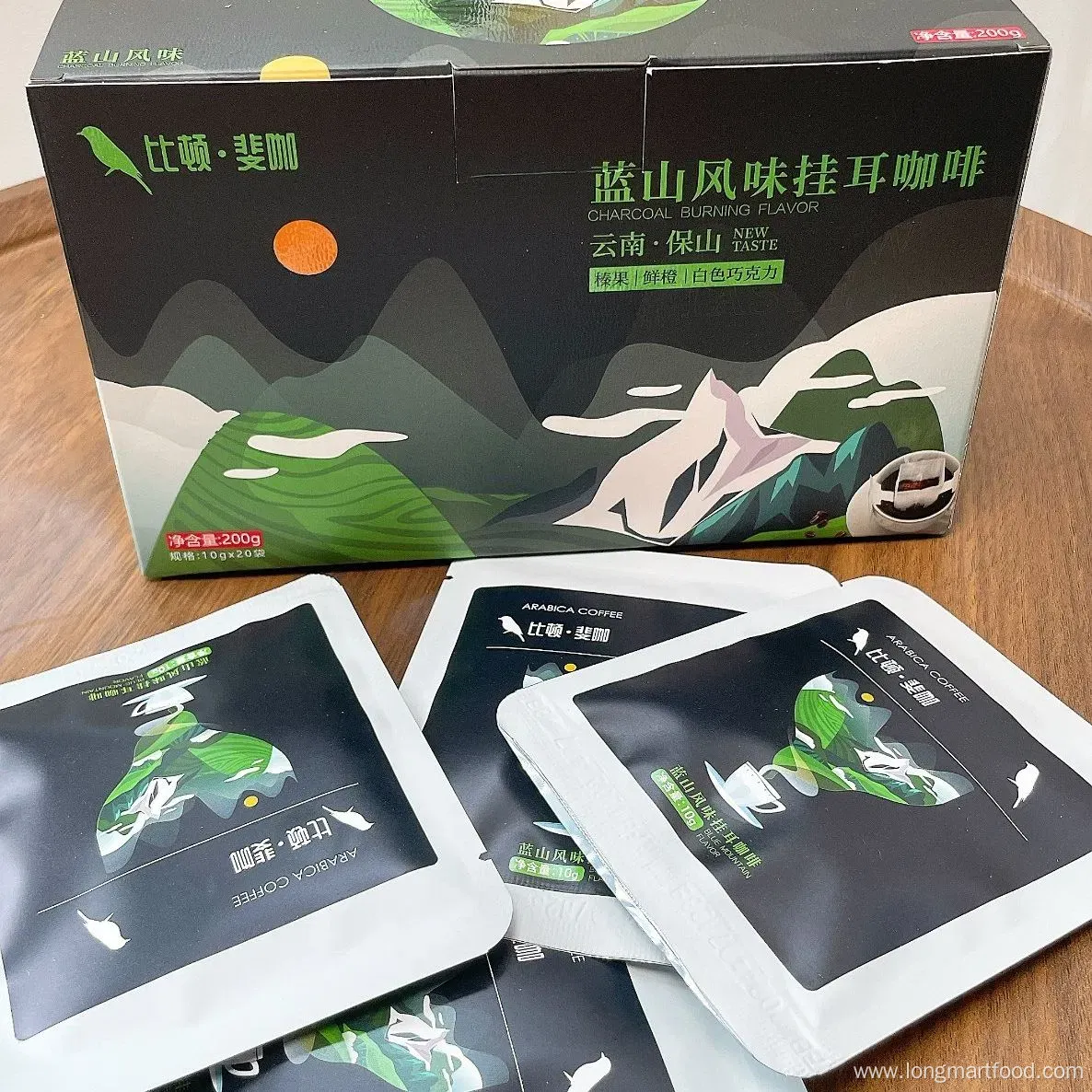 High Mountain Coffee Beans: Chinese Specialty, Grinding & Hanging Ear Supply