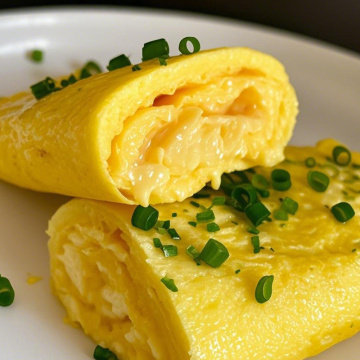 Omelete de ovo mexido macio (queijo)