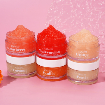 Custom Logo Vegan Organic Lip Care Scrub Moisturizing Exfoliating Coconut Sugar Lip Scrub