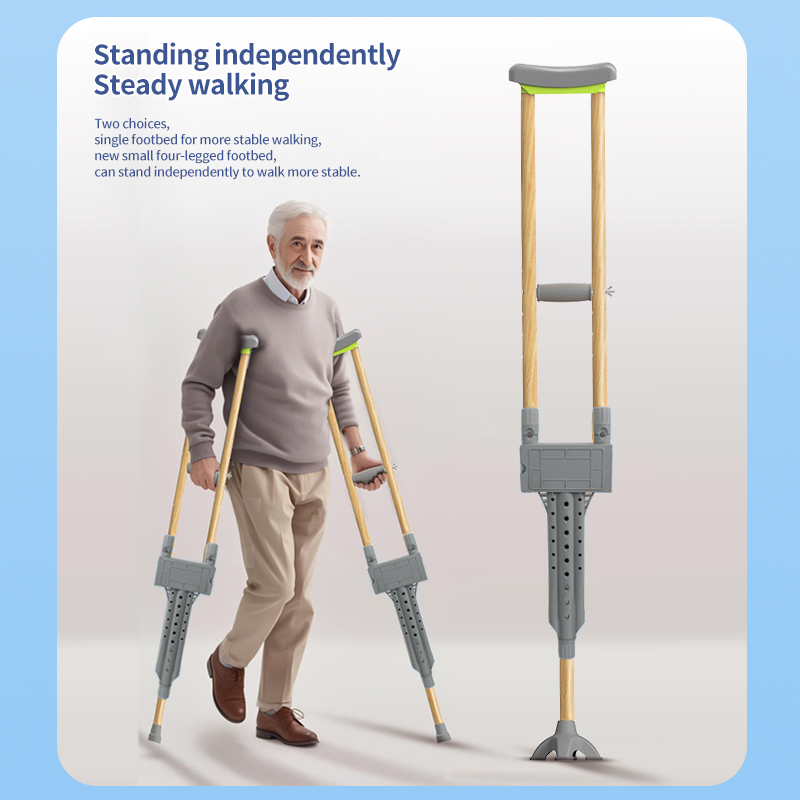 Young People's Medical Crutches Non-Slip Double Canes for Elderly Lightweight for Ankle Injuries and Fractures5