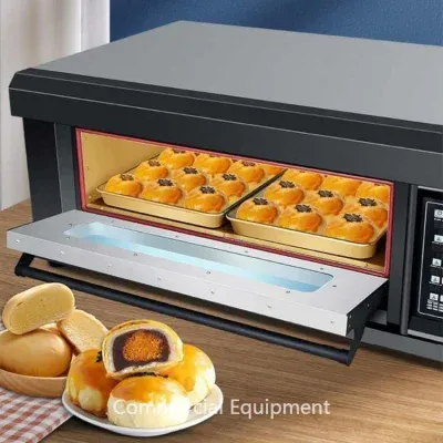 Luxurious Electric Bread Baking Deck Oven 3 Tiers 15 Trays
