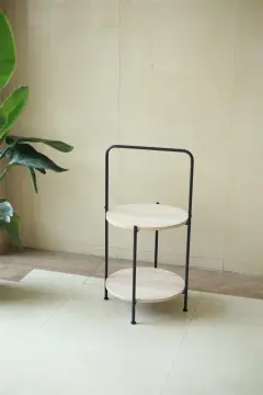 wood side table small storage