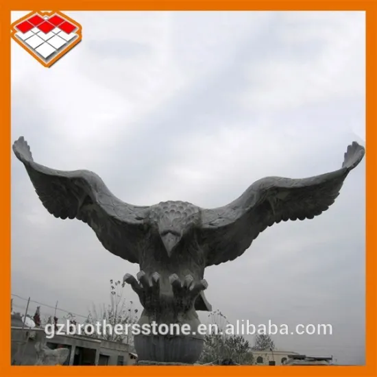 Guangzhou sale granite stone large flying outdoor eagle statues