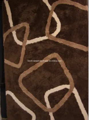Hand Made Polyester Solid Carpet Angus
