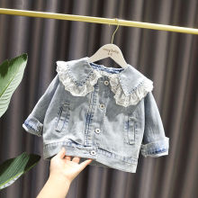 Girls Denim Jacket Fashion Lace Coats