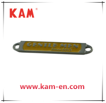 Etiqueta de metal con Logo, diseño hermoso, alta calidad, Kam
