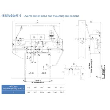 엘리베이터 문 통신 수, 센터 오프닝 도어 기계, XD1406