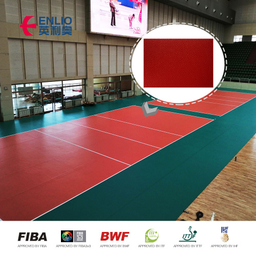 Badminton PVC Sport Flooring Carpet Outdoor PVC Interlocking Badminton Sports Flooring