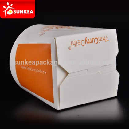 Disposable paper take away pasta box