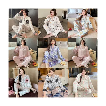 Wholesale Women's Long Sleeved & Satin Pajamas by Manufacturers