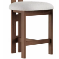 Chaise de bar en bois de luxe moderne avec tissu personnalisé