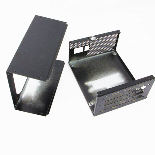 Black Coated Sheet Metal Stamping Produced Parts