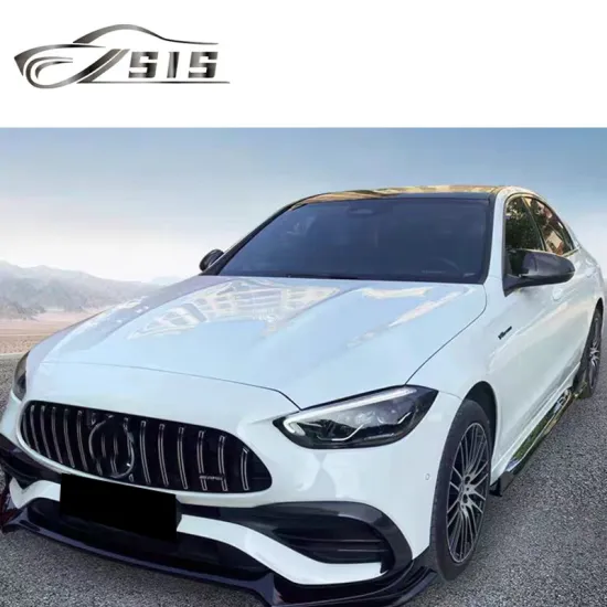 Glossy Black BodyKit for Mercedes-Benz C-Class W206 C200L/C260L/C300L Front Lip and Rear Bumper Diffuser Parts 2022-2023