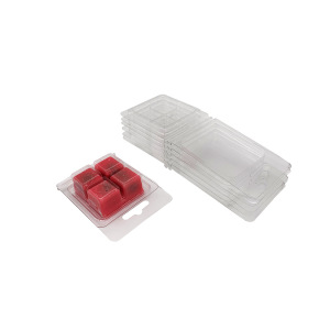 Transparent wax melts containers plastic packaging 4 cavity