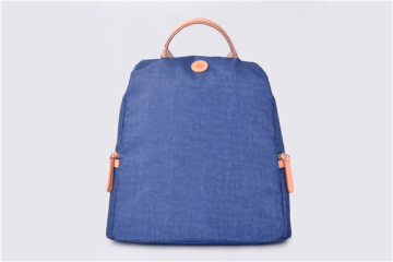 Blue Vintage Nylon Backpack Unisex Casual Bookbag