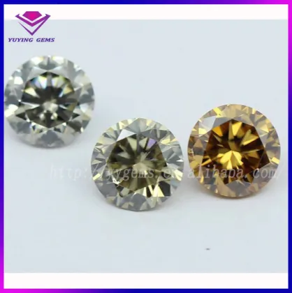 H Color Champagne Moissanite Diamond Price Brilliant Artificial Gem