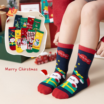 Children's Mid-Calf Snowman Cartoon Christmas Socks - Breathable and Stylish
