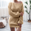 Shoulder Off Sweater Dress for Women