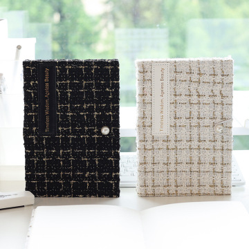 Custom Fabric Cover Notepad with Creative Small Fragrance: Girls' Daily Record Book and Grid Notebook