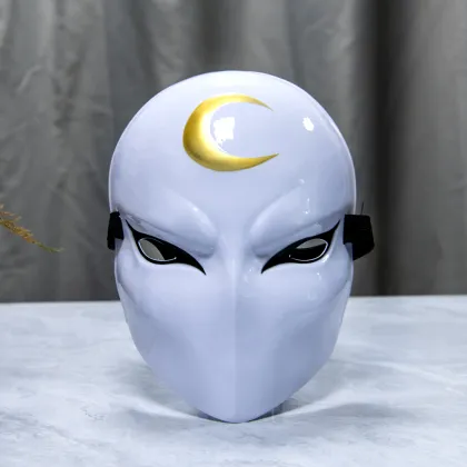 Golden Crescent Moon Knight Cos Mask
